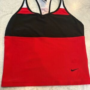 Nike Women's Black and Red Sports Bra